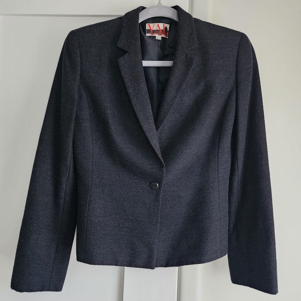 Vintage Valentino Black Suit Jacket with Tailored Fit
